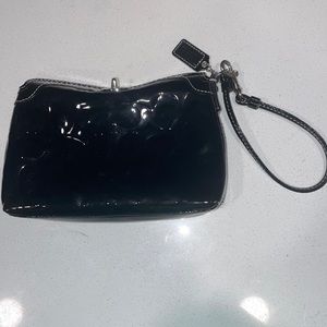 Black Patent Leather Coach Clutch